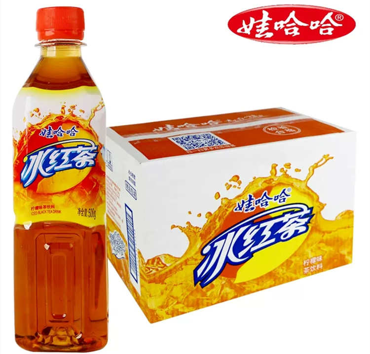 娃哈哈冰紅茶配料表及保質期多久，娃哈哈冰紅茶飲料一整箱9/15瓶果味茶飲