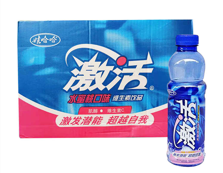 娃哈哈激活配料表及保質期多久,娃哈哈激活維生素飲料 600ml*15瓶水蜜桃柑橘味