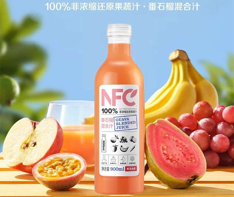 100%NFC果汁番石榴汁配料表及保質期多久，農夫山泉NFC番石榴味