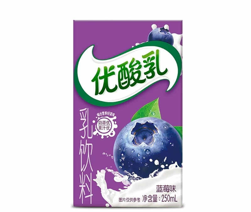 優酸乳藍莓味配料表及保質期多久,伊利優酸乳藍莓味250ml
