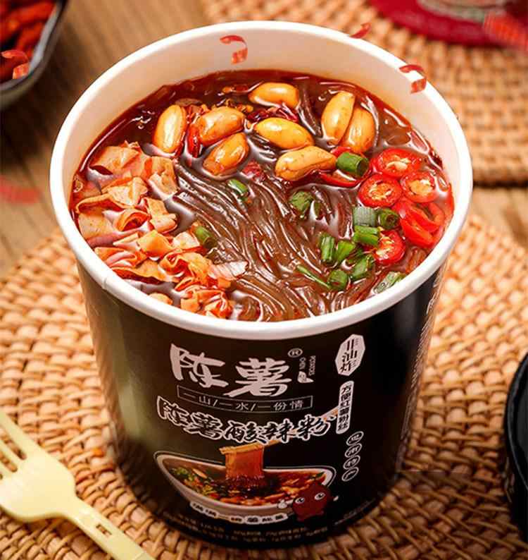 陳薯酸辣粉配料表及保質期多久,陳薯酸辣粉桶裝貴州紅薯粉絲