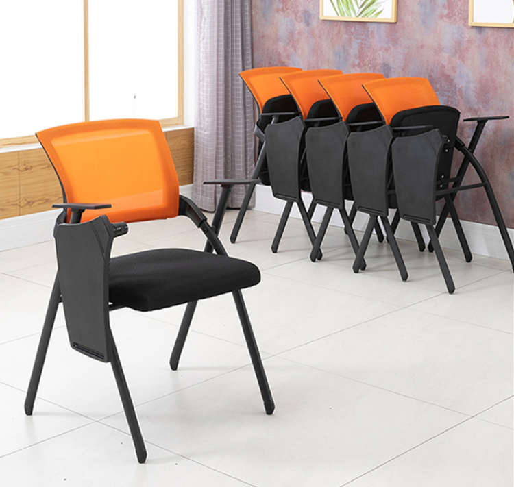 折疊培訓椅帶桌板會議椅帶寫字板桌椅一體會議室開會椅培訓班椅子