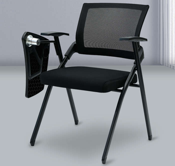 折疊培訓椅帶寫字板會議椅帶桌板開會椅子智慧教室椅輔導班學生椅