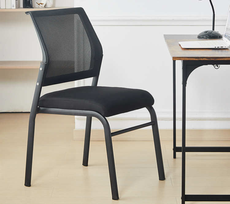 會議椅無扶手辦公座椅舒適久坐網布職員培訓椅靠背椅子麻將椅