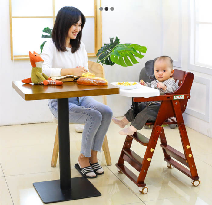 實木寶寶餐椅可折疊多功能兒童餐桌椅子
