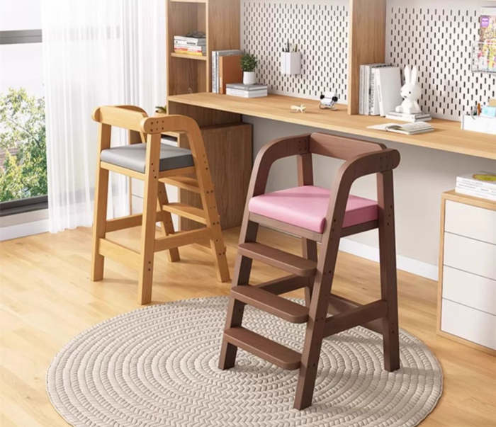 實木兒童餐椅寶寶家用吃飯椅成長椅