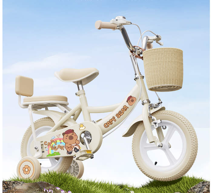 卡皮bala兒童自行車3歲到6歲8到12歲女孩腳踏車
