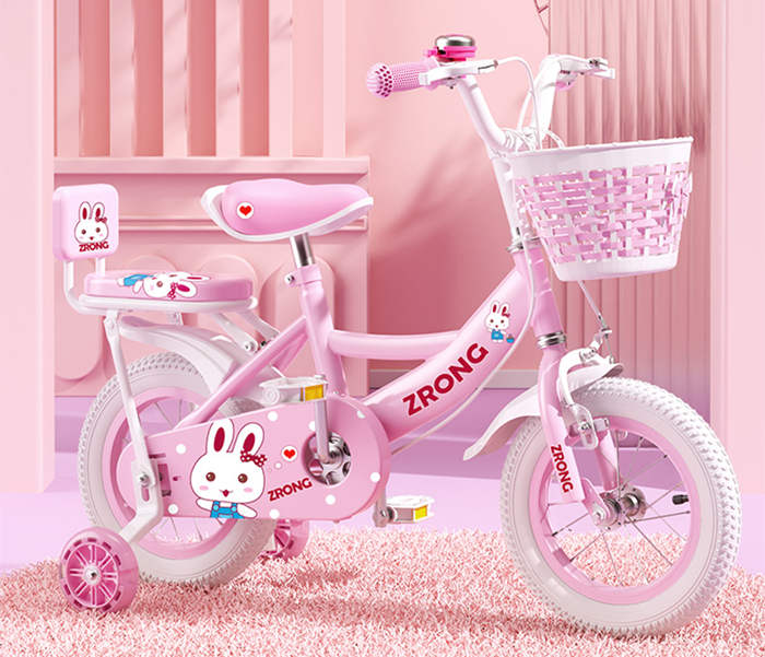 粉色女孩兒童自行車3歲到6歲到12歲小孩女款腳踏單車