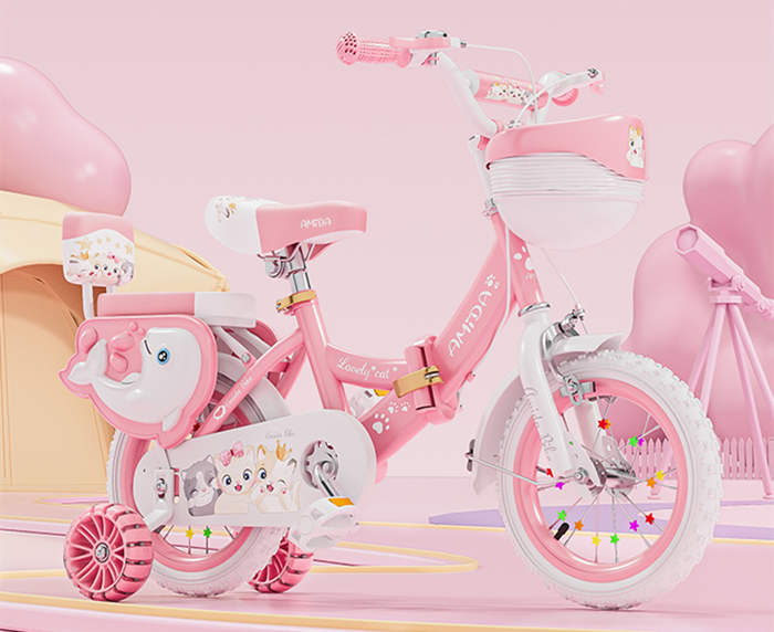 折疊兒童自行車14寸/16寸18寸女孩單車腳踏車