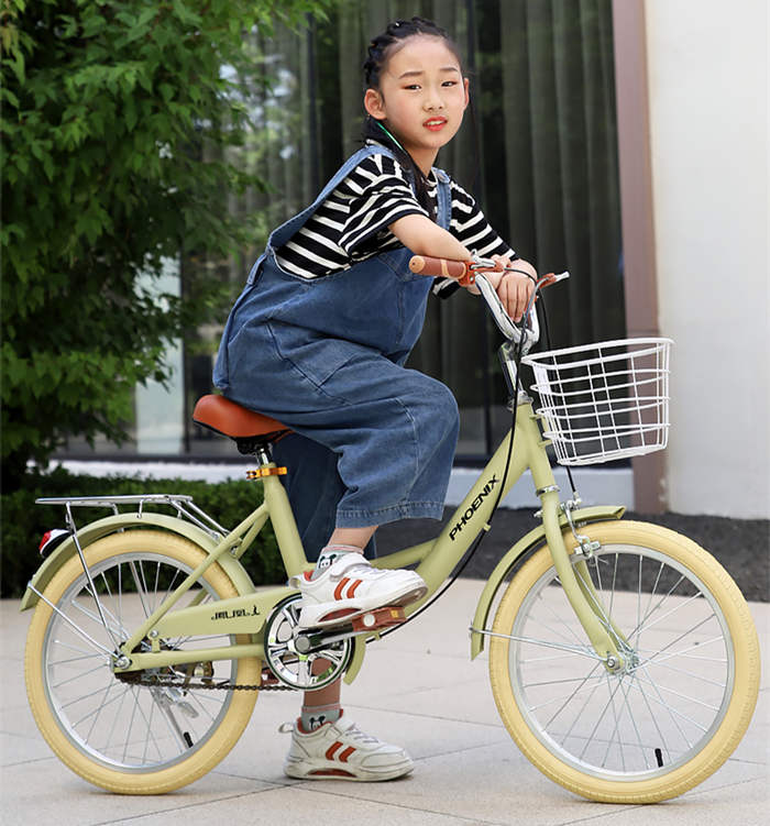 上海鳳凰牌兒童自行車女孩中6/7/8到12/10歲20寸22腳踏車