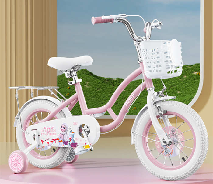 迪士尼兒童自行車3歲到6歲8-12歲艾莎公主女童腳踏單車