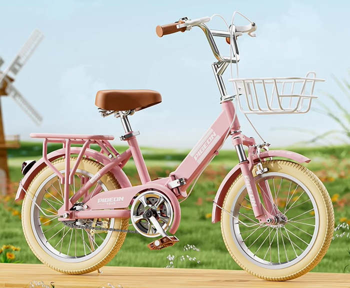 飛鴿牌折疊自行車女孩小學生腳踏車