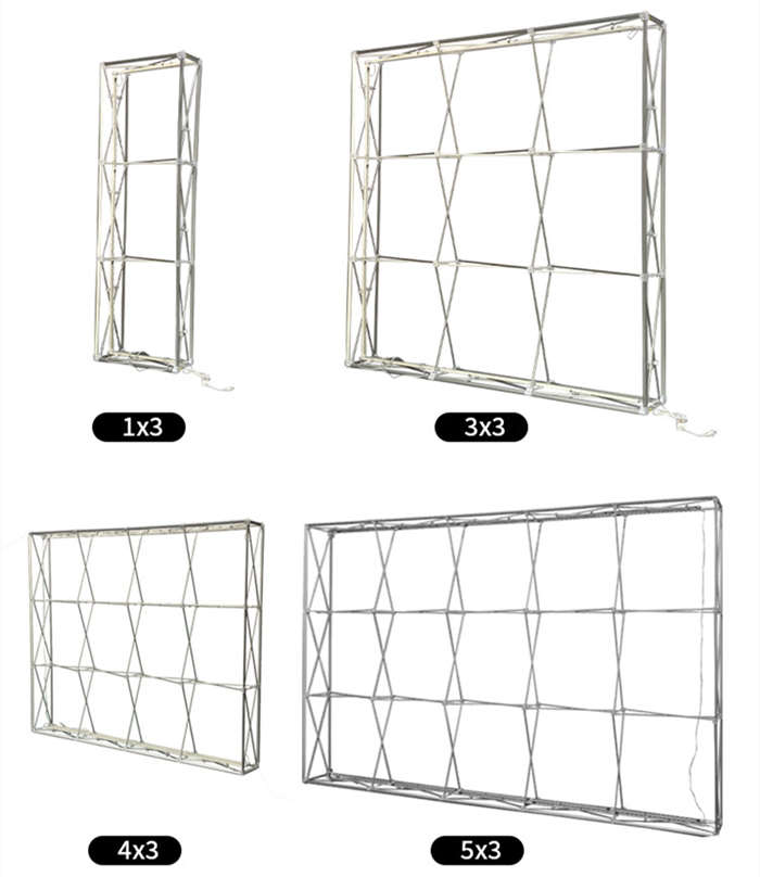 拉網燈箱展會背景墻LED展會展示架折疊桁架