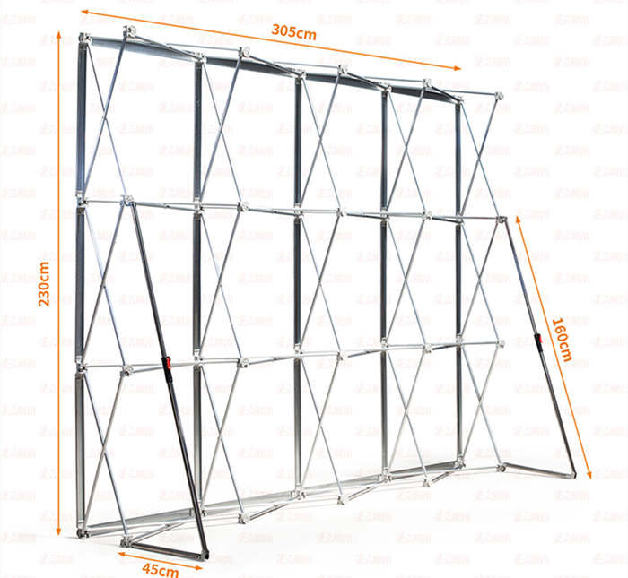 拉網展架鋁合金婚慶折疊背景墻KT板展示架展板架