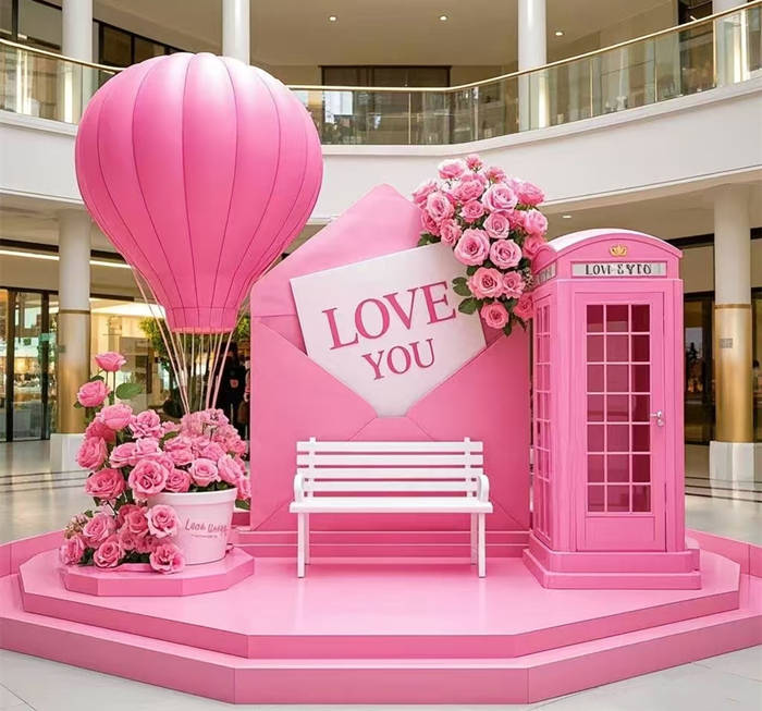 復古鐵藝網紅電話亭套裝戶外大型道具擺件